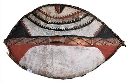 African Painted Leather Shield