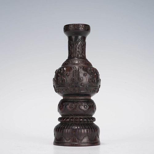 Red sandalwood incense holder, Early 20th C