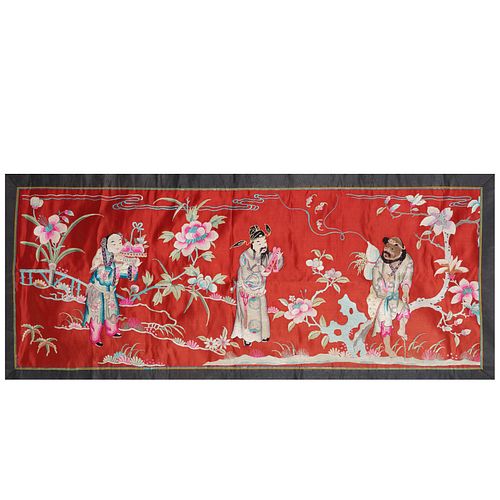 Figure story embroidery, Late Qing