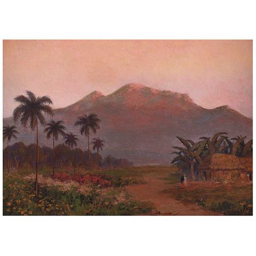GUILLERMO GÓMEZ MAYORGA, Iztaccíhuatl, Firmado y referenciado Cuautla, Óleo sobre tela, 50.5 x 71 cm