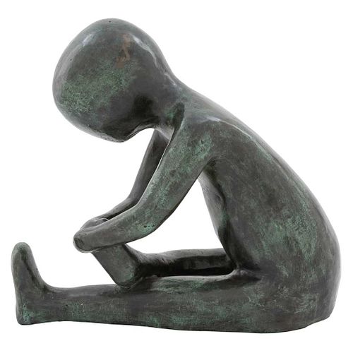 CAROL MILLER, Dushka III, 1970, Firmada, Escultura en bronce, 42 x 43 x 12 cm