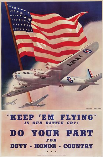 TOM WOODBURN, US Army Air Corps Poster, WWII