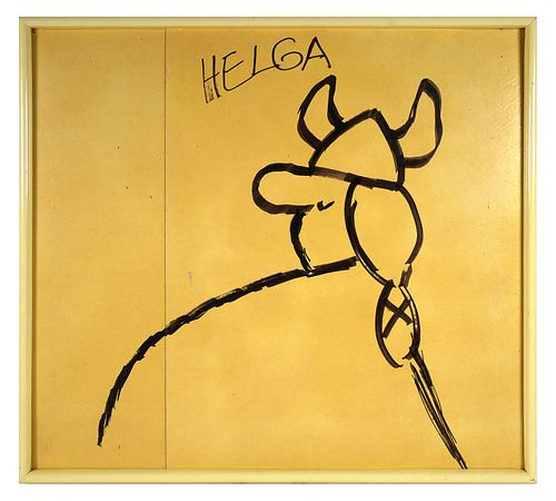 DIK BROWNE Helga [Hagar] Original Sketch