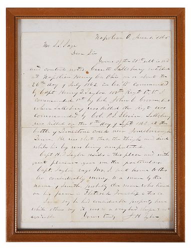 1865 CIVIL WAR Letter, War Content