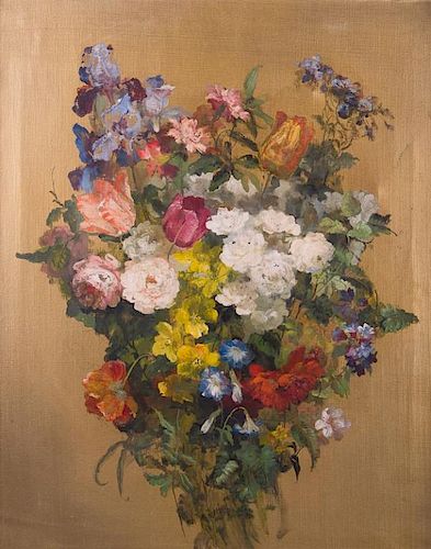 Josef Konecny Oil on Canvas Floral Still Life