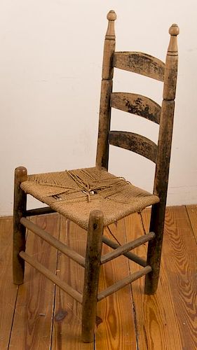 Ladder Back Johnson Chair w/ Rush Seat