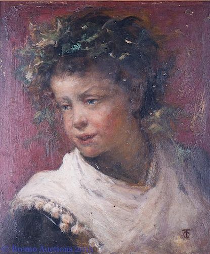 Tranquillo Cremona Oil on Board Portrait