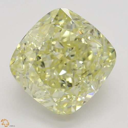 4.26 ct, Natural Fancy Light Yellow Even Color, VS2, Cushion cut Diamond (GIA Graded), Appraised Value: $93,700 