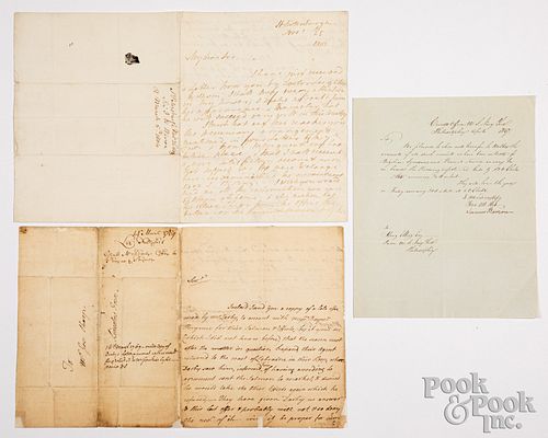 Three naval related signed letters