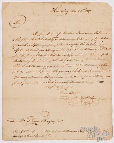 Letter from Nathaniel B. Boileau