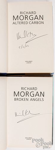 Two signed Richard Morgan books