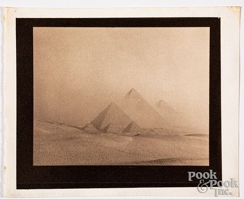Platinum print photograph of the Great Pyramids