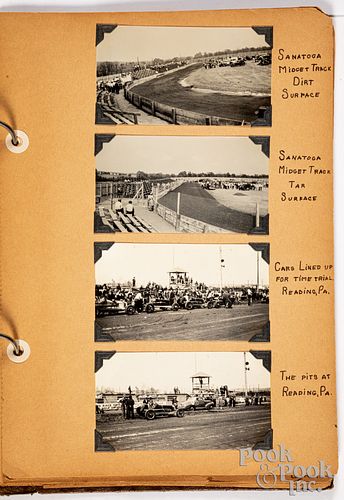 Early Midget Car racing photo album