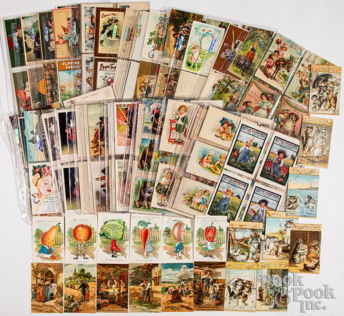 Approx. 250 postcards and trade cards