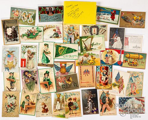 Thirty-five holiday postcards