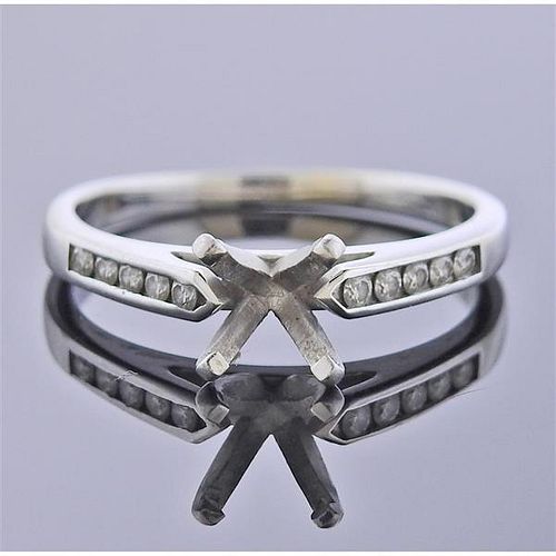 Platinum 18k Gold Diamond Engagement Ring Mounting
