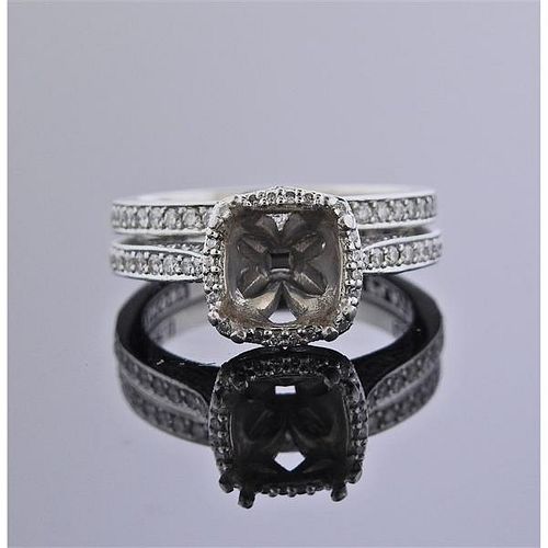 Tacori Platinum Diamond Engagement Wedding Bridal Ring Setting