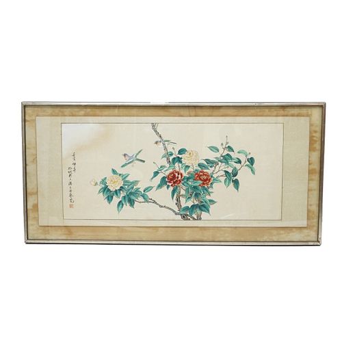 Framed Chinese Scroll
