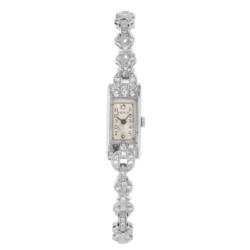 Art Deco Diamond and Platinum Watch