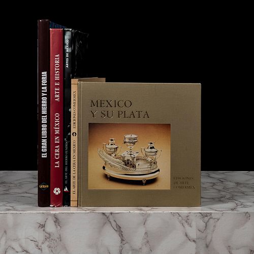 Libros sobre Cera, Hierro Fundido, Hierro y Forja. La Cera en México Arte e Historia / El Arte del Hierro Fundido. Piezas: 5.