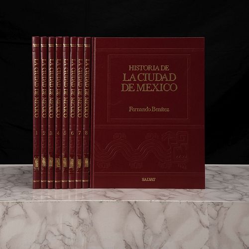 Benítez, Fernando. Historia de la Ciudad de México. México: Salvat Mexicana de Editores, 1984. Piezas: 9.