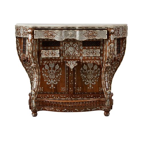 Levantine Mother of Pearl Inlaid Hall Table