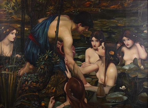 After John Waterhouse "Hylas and the Nymphs" Oil Painting
