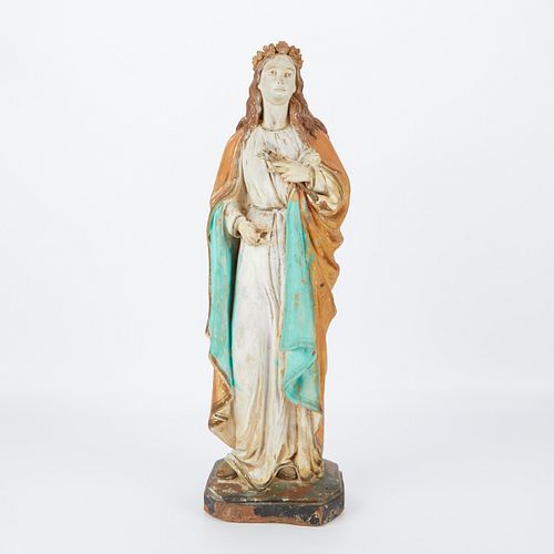 18th/19th Century Carving of Mary
