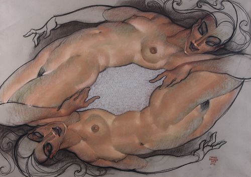 Juarez Machado Nudes Pastel Drawing