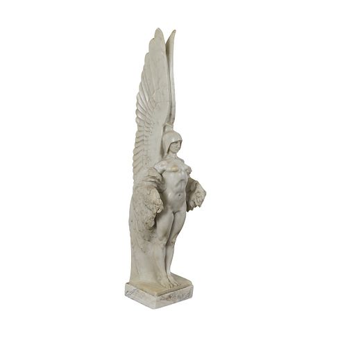 Attrib. Spanghero Marble Winged Victory Statue