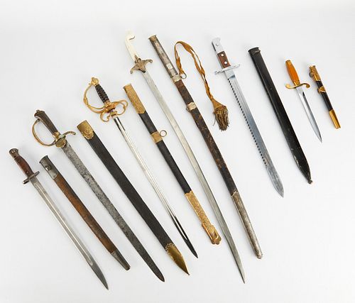6 Military Swords & Knife