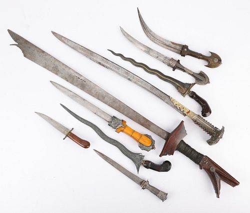 9 North African & Asian Daggers & Swords
