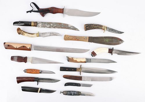 16 Hand Made Custom Knives