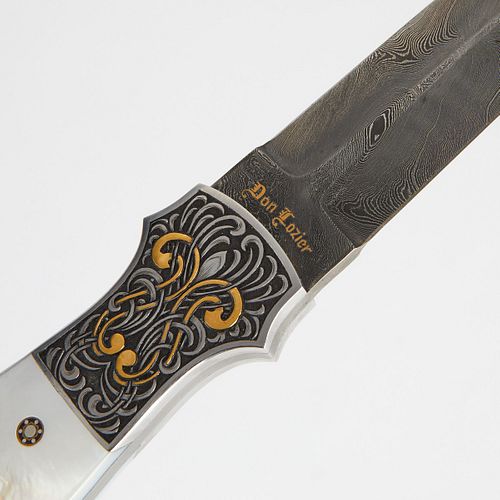 Don Lozier Mother of Pearl Boot Knife