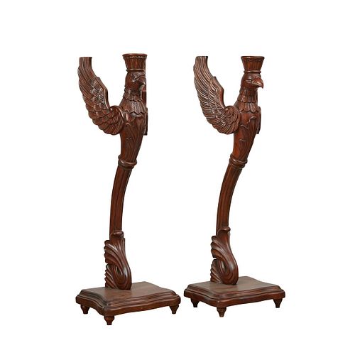 Pair Griffin of Hanover Design Toscano Pedestals