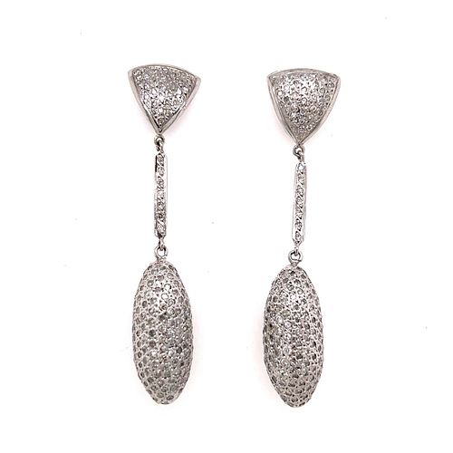 18k Pave Diamond Earring