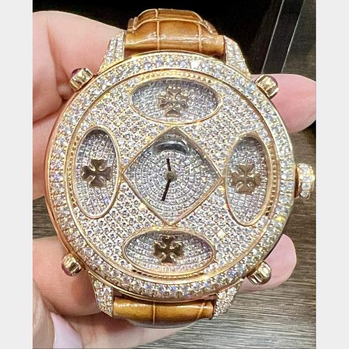 Paris Hilton 18K Rose Gold Diamond Mystery Watch