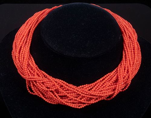 ITALIAN RED CORAL NECKLACE