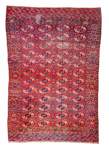 Antique Hand Knotted Bokara Carpet