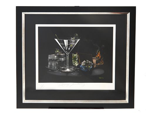 Signed Godard print Signed Godard print "Money Laundering" numbered and hand signed.
Low edition 58/495 circa 2009
Approx site size 27" x 31"
Appro