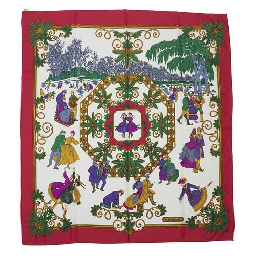 Hermes silk scarf "Joirehiver" Hermes scarf "Joirehiver" silk twill approx 34"x34â€. Made in France.