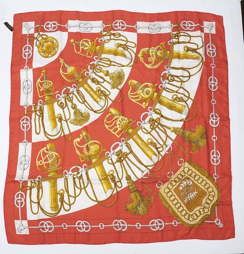 Hermes silk scarf "Cliquetis" Hermes silk scarf "Cliquetis". Approx 34in x 34in.
Made in France