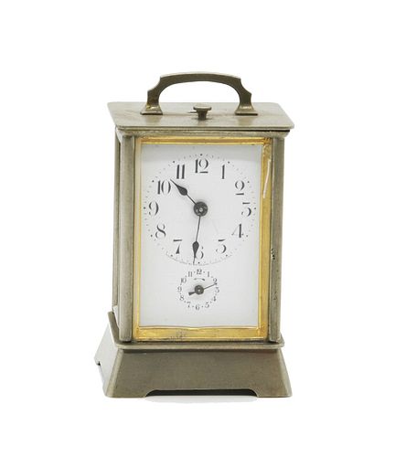 20th century metal carriage clock 20th century Seiko metal carriage alarm clock
Approx 6" h
Not tested, (as is) condition