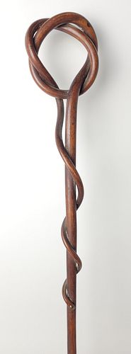 Antique American Folk Art Walking Stick, 19th Century