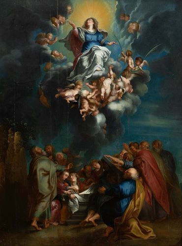 THE ASSUMPTION OF THE VIRGIN OIL PAINTING