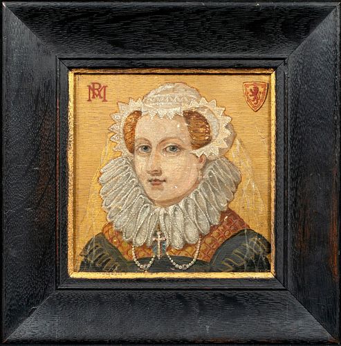 PORTRAIT OF QUEEN MARY OF SCOTS (1542-1587) OIL PAINTING