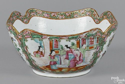 Chinese export rose medallion bowl, ca. 1840, with butterfly decoration, 4 3/4'' h., 9 3/4'' dia.