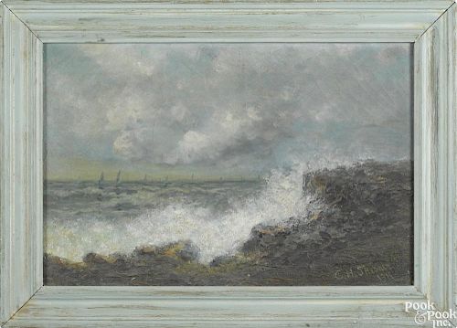 Christopher High Shearer (American 1846-1926), oil on canvas seascape, signed lower right