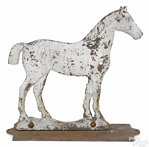 Dempster Mill cast iron short-tailed horse windmill weight, ca. 1900, 16 1/2'' h.
