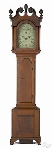 Lancaster County, Pennsylvania Chippendale walnut tall case clock, ca. 1797